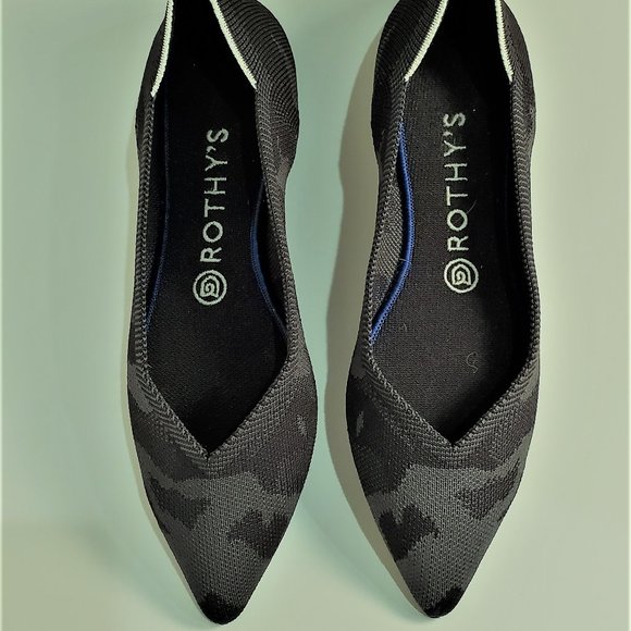 Rothy's Shoes - Rothys Grey Camo Pointed Toe Flats 9